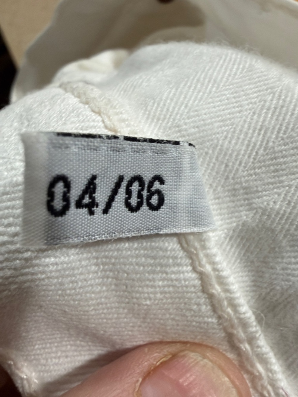 Y2K X2 Denim Laboratory White Mini Skirt Back Slit 5-Pocket Size 6 - Picture 6 of 7